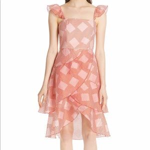 Azura waterfall ruffle midi dress